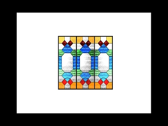 Vintage stained glass window 3d model