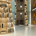 Modern Library Simple Library 3d model