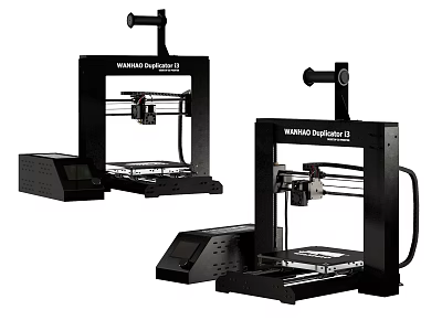 Two Wanhao Duplicator i3 3D Printers As Modern Office Appliances For Desktop Use 3d model