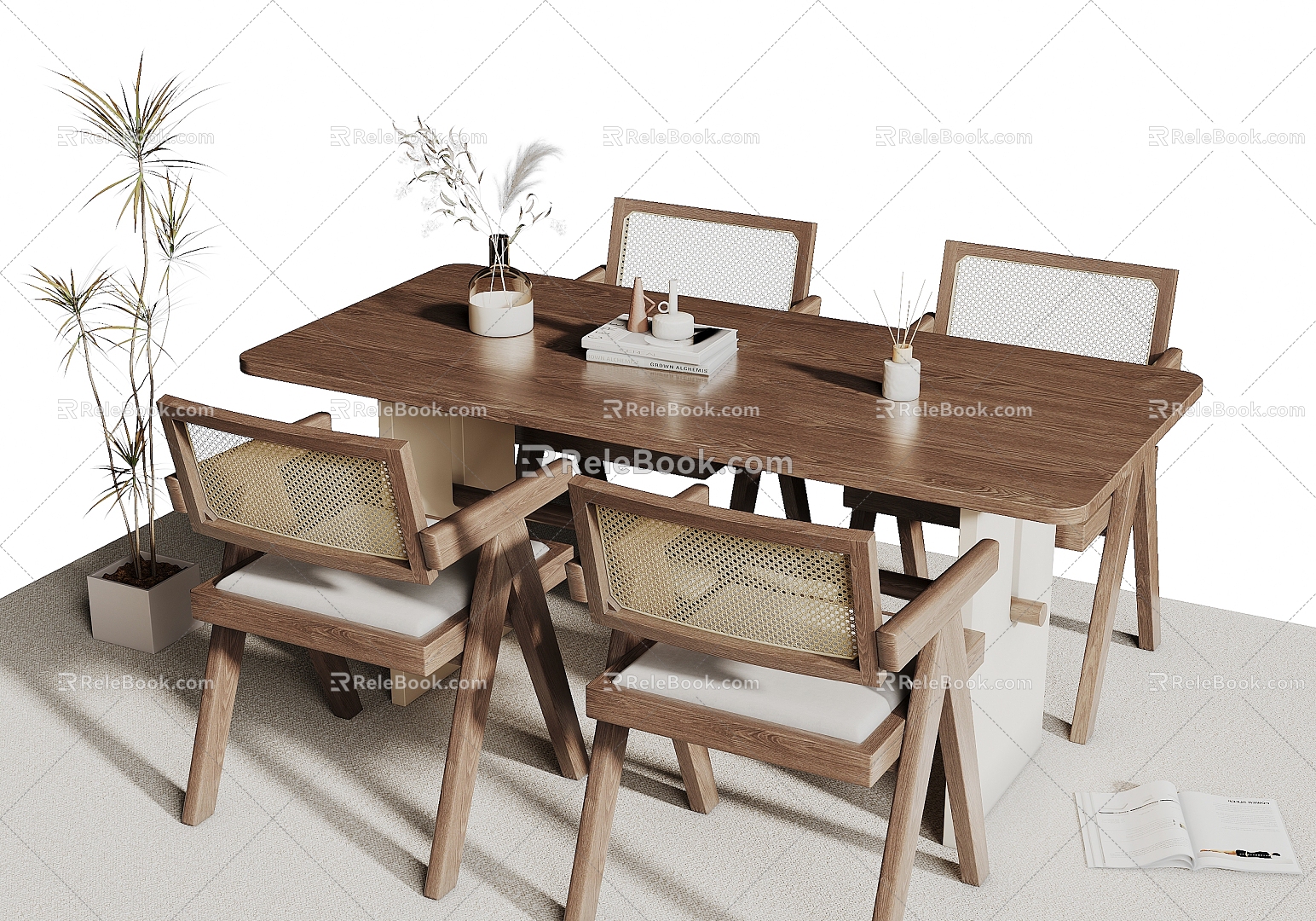 Quiet table and chair 3d model