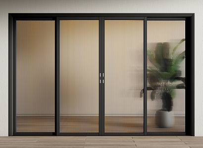 Modern sliding door Changhong glass sliding door glass door 3d model