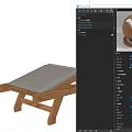 Outdoor Wooden Lounge Chair With White Cushions And Rolling Wheels Design