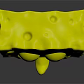 SpongeBob SquarePants Character Yellow Sponge With Big Blue Eyes Smiling Face Red Tie Brown Shorts