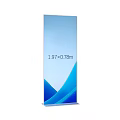 Commercial Equipment Roll Up Banner Stand 1.97m x 0.78m Blue Wave Design