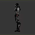 Futuristic Robot Game Movie Character With Black Yellow Mechanical Armor Design