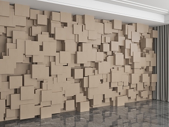 Modern background wall 3d model