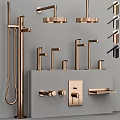Golden Modern Bathroom And Kitchen Faucets With Various Stylish Handle Designs