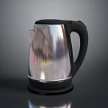 Modern Stainless Steel Electric Kettle With Silver Black Design And Handle