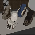 Modern Multiple Colors Massage Chairs With Ergonomic Design Armrest And Footrest Features
