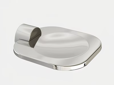 Modern Wall Mounted Bathroom Accessories Stainless Steel Soap Dish With Sleek Surface 3d model