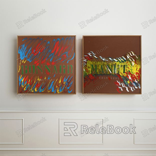 Modern Oil Painting Simple Red Living Room Decorative Elements Decorative Elements Decorative Painting model