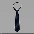 Elegant Dark Striped Necktie With Loop Design For Formal Attire And Events