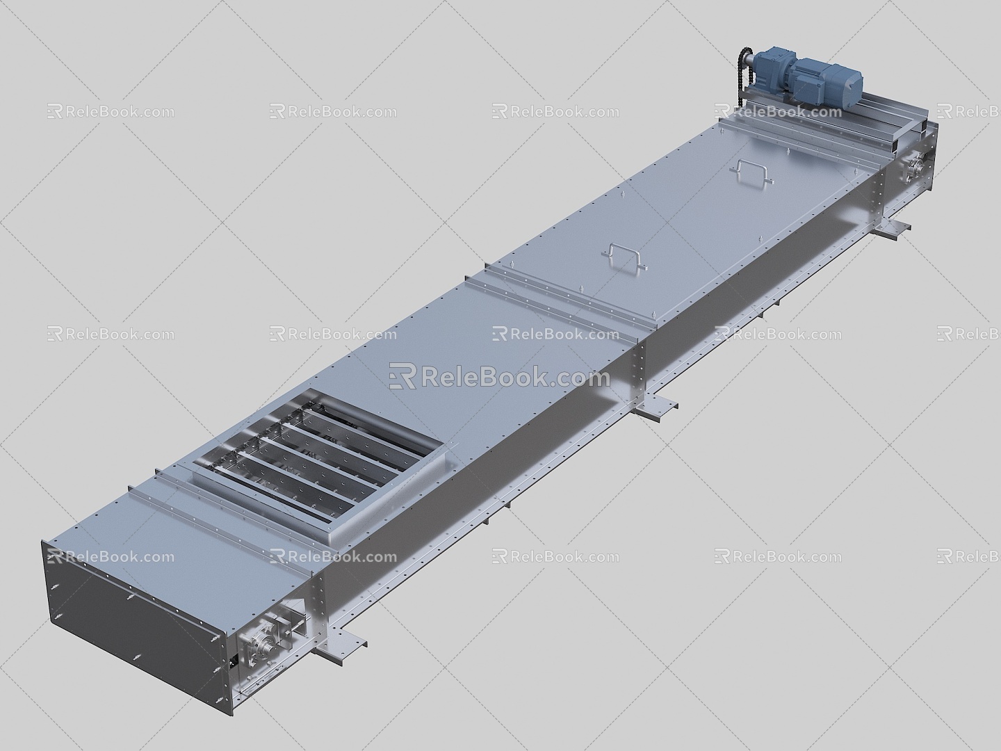 Bulk material chain conveyor 3d model