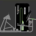 Home Fitness Equipment Leg Press Machine with Black White Ergonomic Design for Home Gym