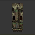 Vintage Military Truck With Camouflage Paint Open Cargo Bed And Metal Frame