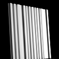 White Vertical Striped Wall Paneling with Clean Lines for Modern Interior Design 3d model