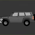 Tough Silver Off-road Vehicle By FLOTORS With Roof Antenna Front Bumper And Off-road Tires
