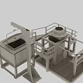 Stainless Steel Industrial Processing Equipment With Mixing Tank Platform And Stairs Structure