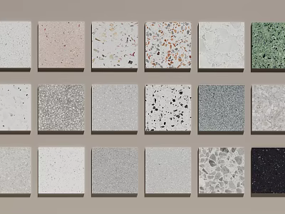 Various Wall Panels with Diverse Colors and Textures for Interior Design 3d model