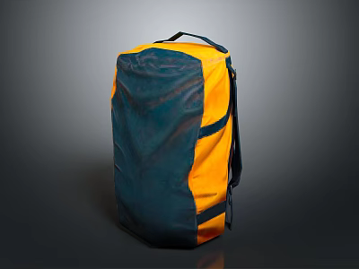 Blue And Yellow Versatile Travel Backpack For Everyday Storage And Use 3d model