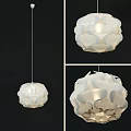 Unique Shaped Pendant Light With Creative Layered Petal Design And Soft Illumination 3d model