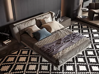 Style Commodity Bed 3d model