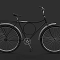 Vintage Bicycle With Classic Frame Black Seat And Metallic Body Design