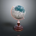 Stylish Decorative Globe with Metal Stand and Wooden Base for Home Decoration