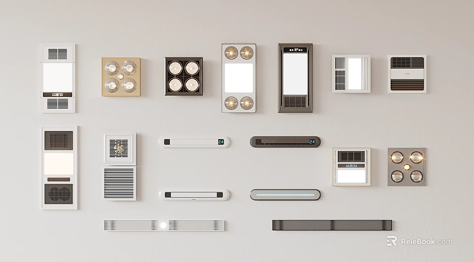 Various Home Control Panels With Diverse Designs And Functional Features 3d model