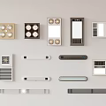Various Home Control Panels With Diverse Designs And Functional Features 3d model