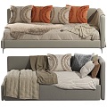 Casual Sofa Combination Casual Sofa Living Room Sofa Multi-Person Sofa Pillow Pillow Home Furniture Simple 3d model