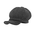 Black Knitted Hat With Brim Casual Style Soft Comfortable For Daily Use