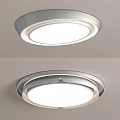 Modern Round Ceiling Light With Metal Frame White Illumination And Contemporary Design 3d model