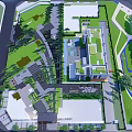 Modern Garden Landscape Design With Green Spaces Paths Water Features And Trees