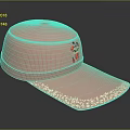 Pink Daily Life Cap With Cute Cartoon Character And Decorative Brim