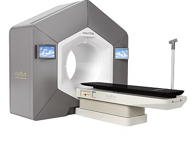 Advanced Medical CT Scanner With Circular Gantry Display Screens And Examination Table 3d model