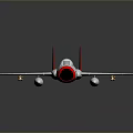 Scale Model J 7 Aircraft With Silver Body And Red Details For Space Aerospace Enthusiasts