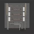Industrial Metal Structure With Multiple Layers Pipes And Frame Supports