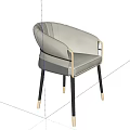 Elegant Modern Accent Chair With Velvet Upholstery Brass Armrests And Black Legs Design