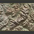 3D Terrain Landscape Featuring Mountainous Topography Undulating Terrain And Natural Landforms