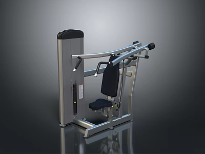 Seated Chest Press Fitness Machine With Heavy Duty Frame And Adjustable Seat 3d model