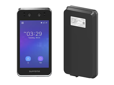 SUPREMO Smart Computer Terminal with Touch Screen Digital Time Date Display and Back Panel Battery Pack 3d model