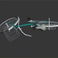 Vintage Green Bicycle With White Seat Front Wire Basket And Fenders