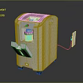 White And Brown Medical Oxygen Concentrator With LCD Screen Small Bottle Control Panel And Wheels