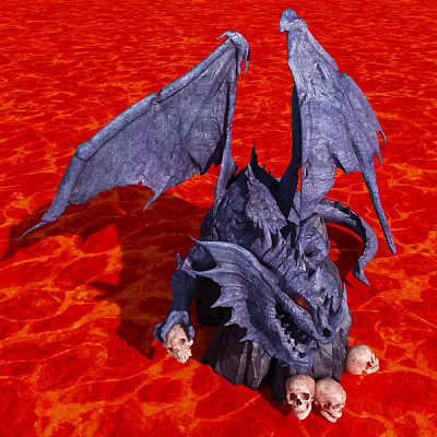 Modern game character skull skull flame 3d model Modern game character skull skull flame 3d model