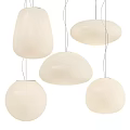 Modern White Ceiling Lights With Multiple Different Shapes For Interior Ceiling Lighting 3d model