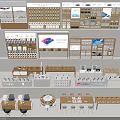 Modern Retail Store Interior With Various Display Shelves And Product Stands