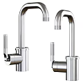 Brass Modern Faucet Design With Curved Spout And Sleek Handle Details