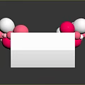 White Mobile Commercial Cart With Pink Silver Balloons And Dessert Display Stand
