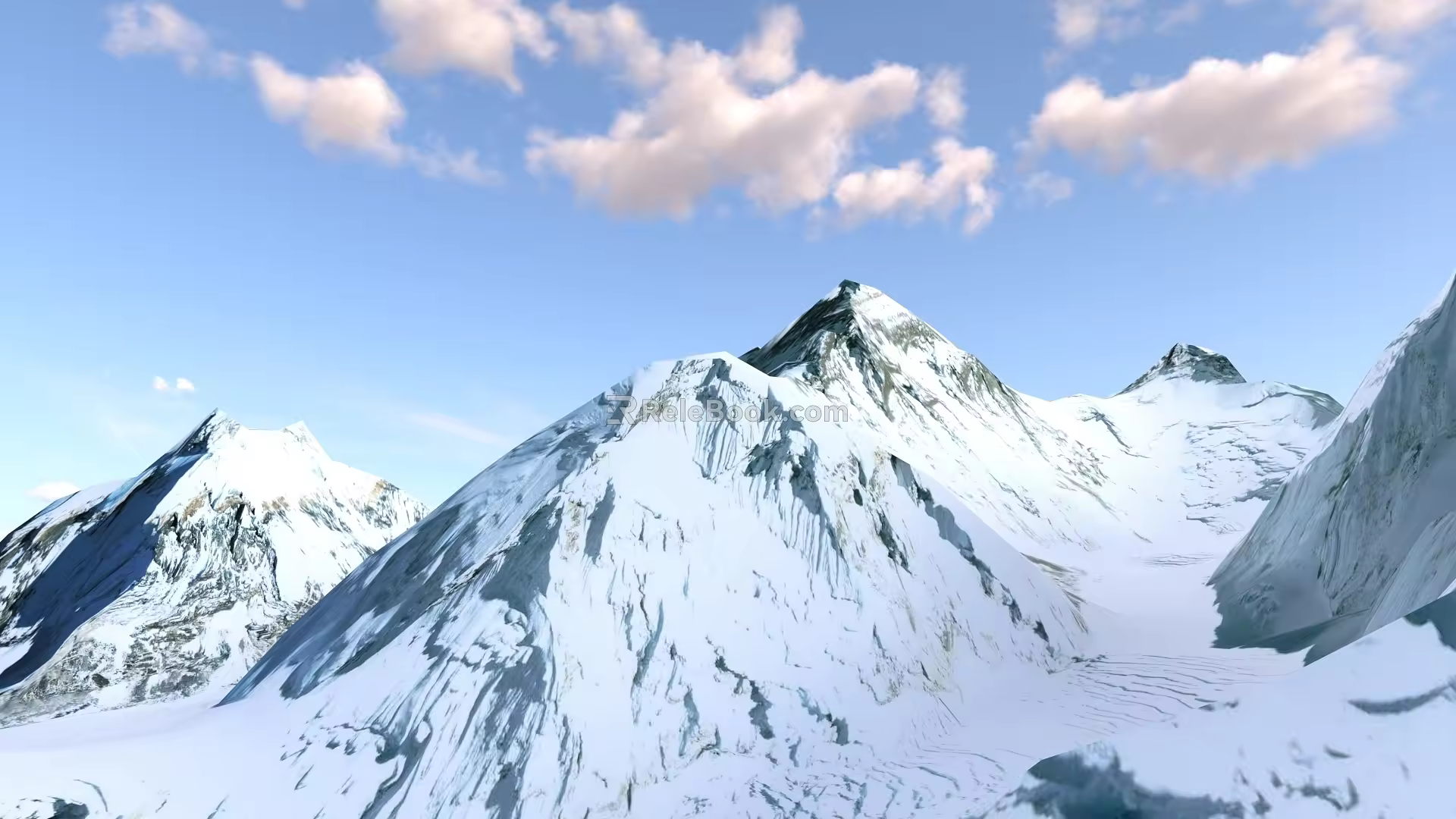 Mount Everest Snow Mountain Snow Mountain Scenery Snow Mountain Scenery 3d model